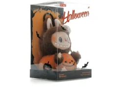 Pop Mart Labubu Happy Halloween Party Series-Sitting Pumpkin Vinyl Plush Pendant - US