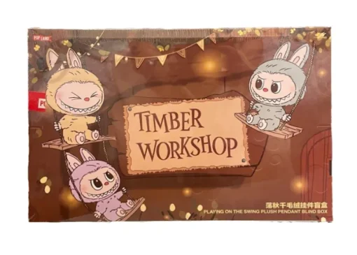 Pop Mart Labubu The Monsters Timber Workshop Playing on the Swing Plush Pendant (Pop Land Exclusive) Sealed Case (6 Blind Box) - US